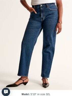 Abercrombie & Fitch Curve Love “The Vintage Straight High Rise Jeans Size 32/14L